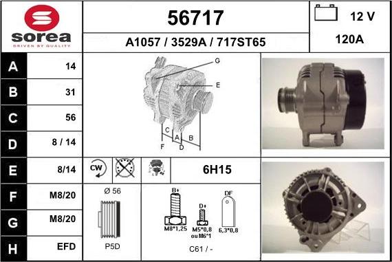 EAI 56717 - Ģenerators www.autospares.lv