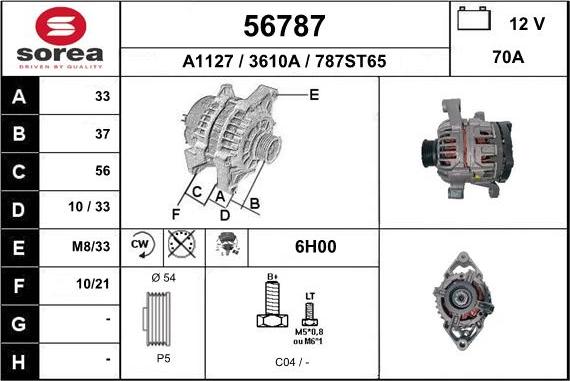 EAI 56787 - Генератор www.autospares.lv