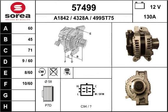 EAI 57499 - Ģenerators autospares.lv