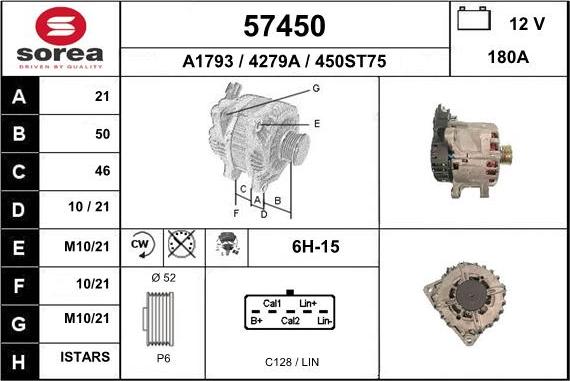 EAI 57450 - Alternator www.autospares.lv