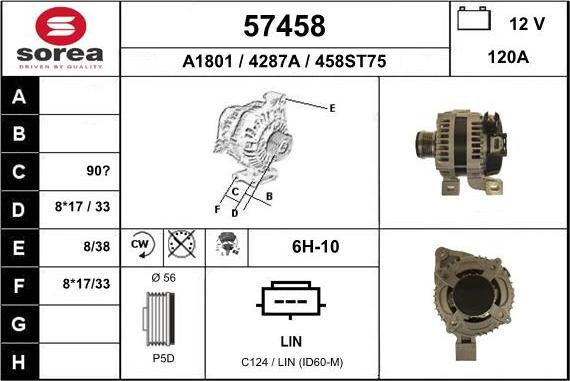 EAI 57458 - Alternator www.autospares.lv