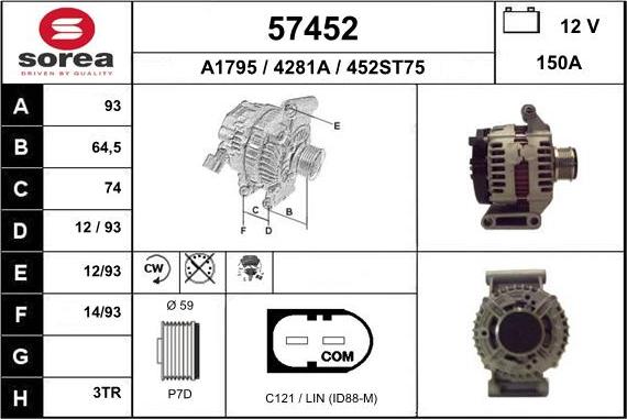 EAI 57452 - Ģenerators autospares.lv