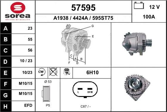 EAI 57595 - Ģenerators autospares.lv