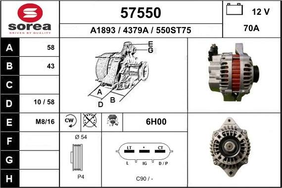 EAI 57550 - Ģenerators www.autospares.lv