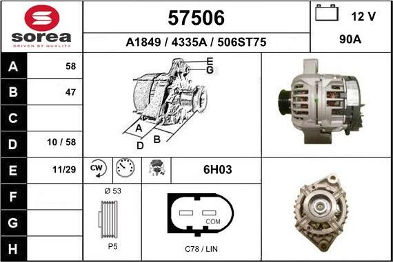 EAI 57506 - Ģenerators autospares.lv