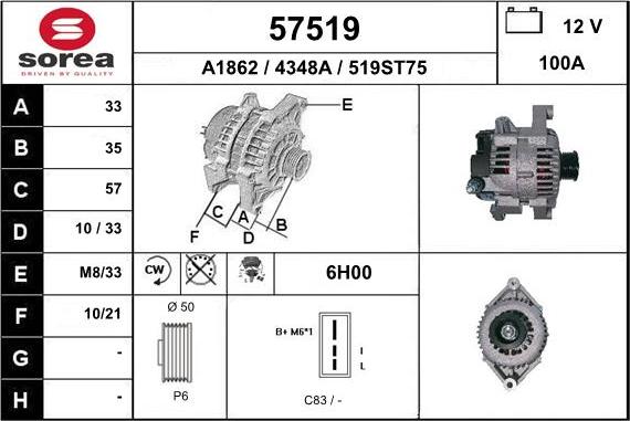 EAI 57519 - Ģenerators autospares.lv