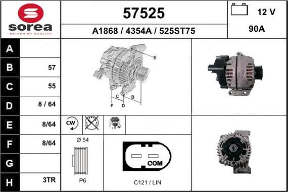 EAI 57525 - Ģenerators autospares.lv