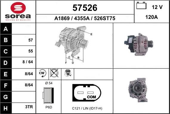 EAI 57526 - Генератор www.autospares.lv