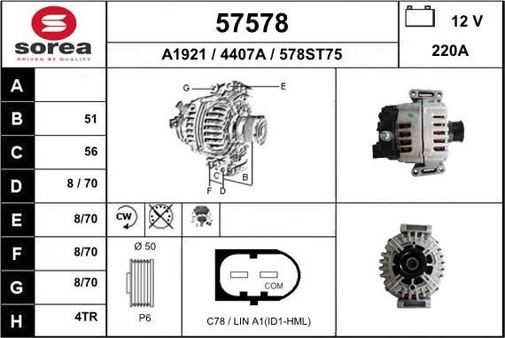 EAI 57578 - Ģenerators autospares.lv