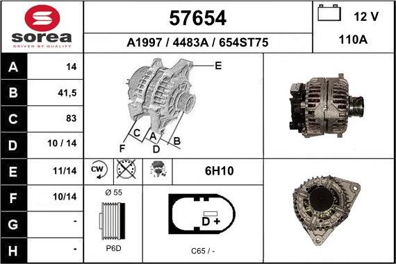 EAI 57654 - Ģenerators autospares.lv