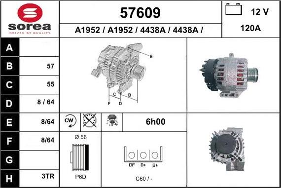 EAI 57609 - Ģenerators autospares.lv