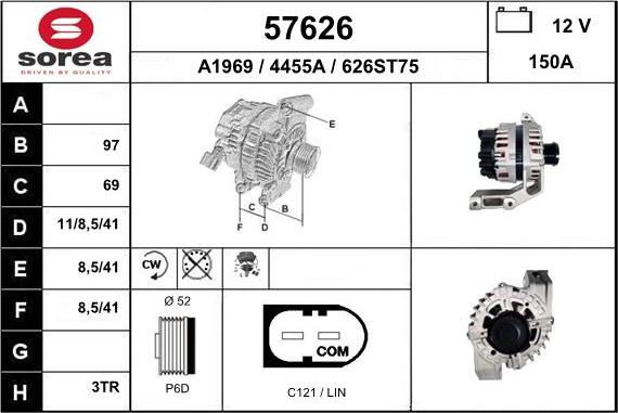 EAI 57626 - Ģenerators www.autospares.lv