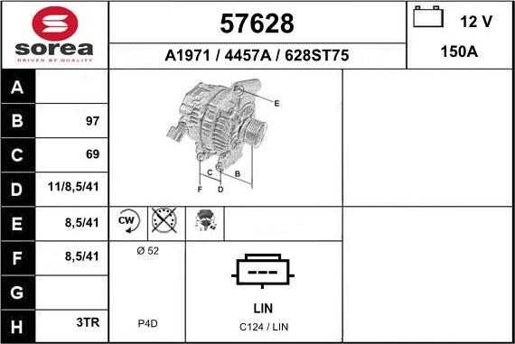 EAI 57628 - Ģenerators www.autospares.lv