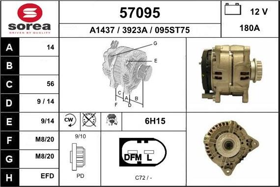 EAI 57095 - Ģenerators www.autospares.lv