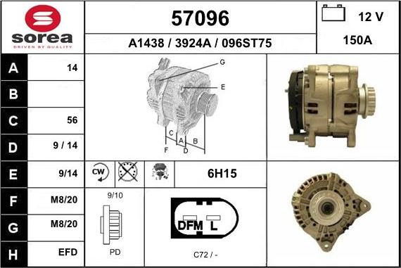 EAI 57096 - Ģenerators www.autospares.lv