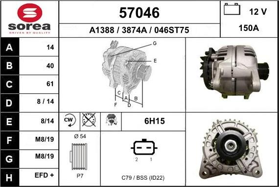 EAI 57046 - Ģenerators autospares.lv