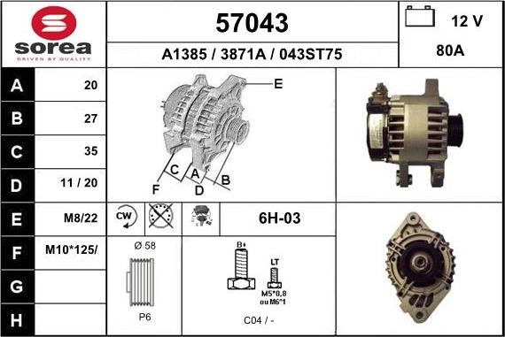 EAI 57043 - Ģenerators autospares.lv