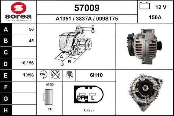 EAI 57009 - Ģenerators autospares.lv