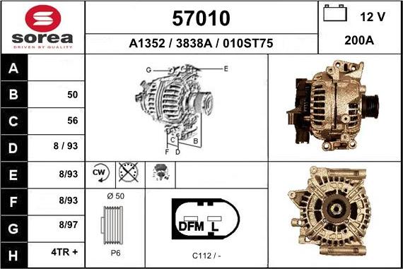 EAI 57010 - Ģenerators www.autospares.lv