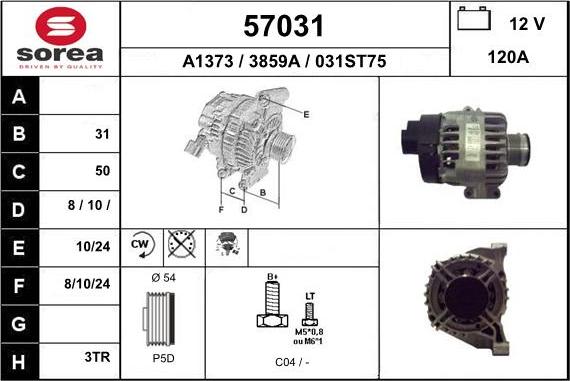 EAI 57031 - Alternator www.autospares.lv