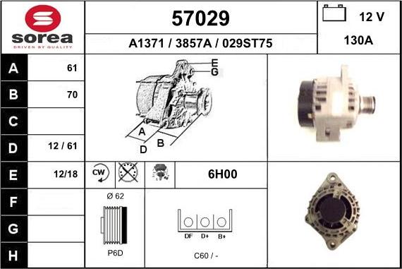 EAI 57029 - Ģenerators autospares.lv