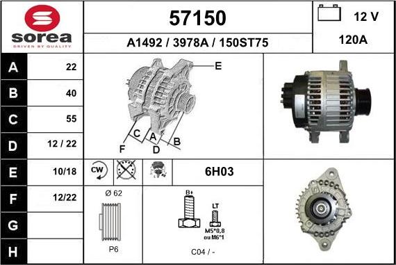 EAI 57150 - Ģenerators www.autospares.lv