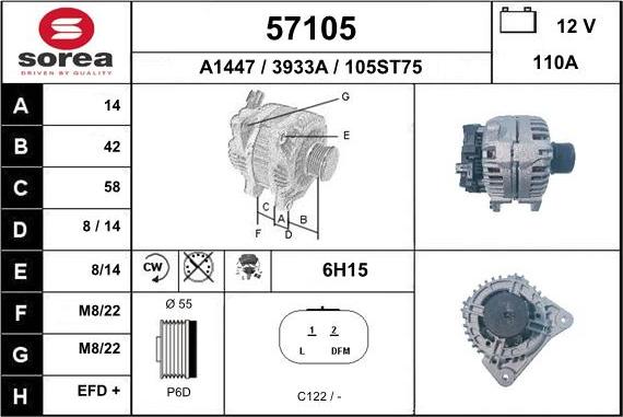 EAI 57105 - Ģenerators autospares.lv