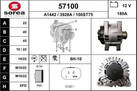 EAI 57100 - Генератор www.autospares.lv