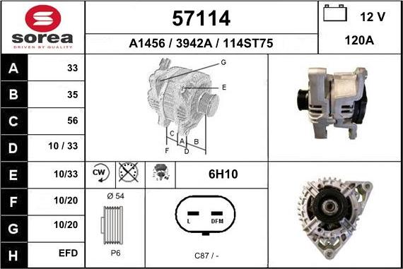 EAI 57114 - Alternator www.autospares.lv