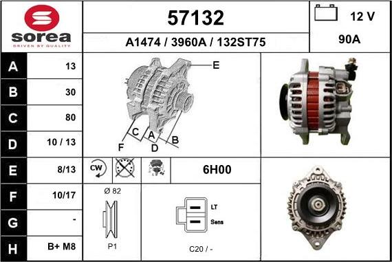 EAI 57132 - Ģenerators www.autospares.lv