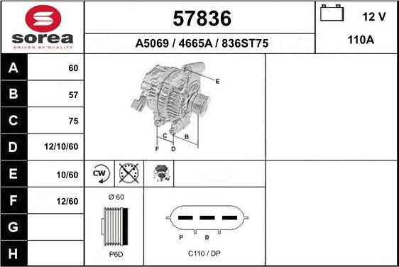 EAI 57836 - Alternator www.autospares.lv