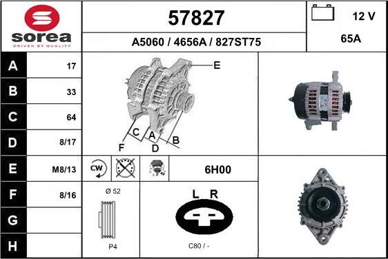 EAI 57827 - Ģenerators autospares.lv