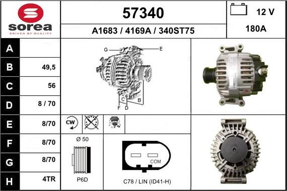 EAI 57340 - Ģenerators www.autospares.lv