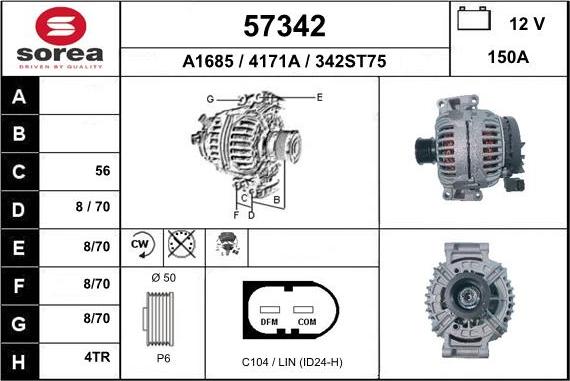 EAI 57342 - Ģenerators autospares.lv