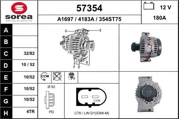 EAI 57354 - Генератор www.autospares.lv