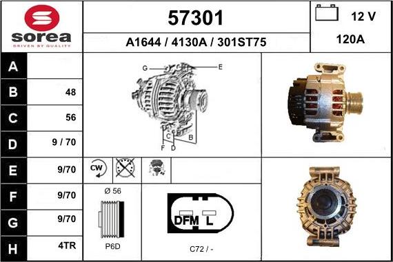 EAI 57301 - Alternator www.autospares.lv