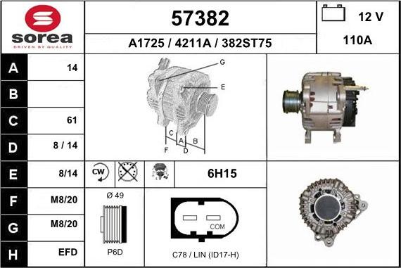 EAI 57382 - Ģenerators autospares.lv