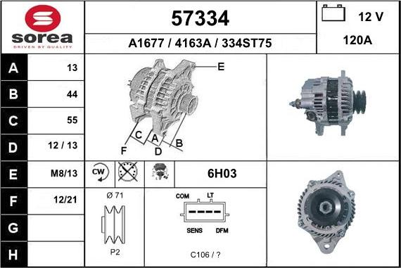 EAI 57334 - Ģenerators www.autospares.lv