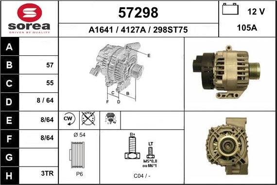 EAI 57298 - Ģenerators www.autospares.lv