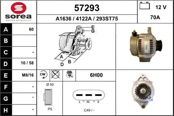 EAI 57293 - Ģenerators autospares.lv