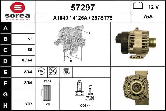 EAI 57297 - Alternator www.autospares.lv