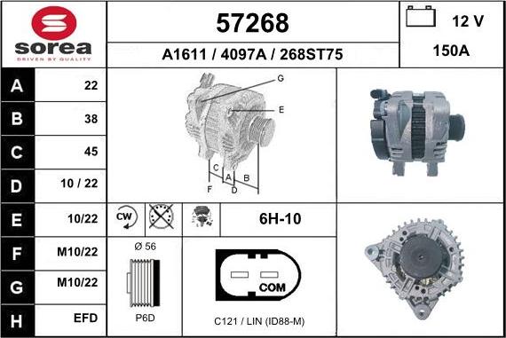 EAI 57268 - Ģenerators autospares.lv