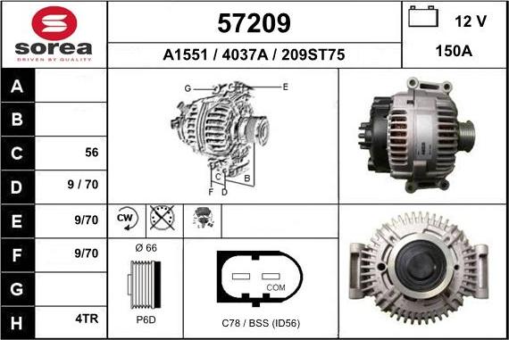 EAI 57209 - Ģenerators autospares.lv