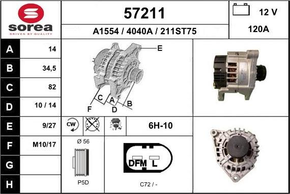 EAI 57211 - Alternator www.autospares.lv