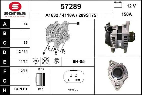 EAI 57289 - Ģenerators autospares.lv