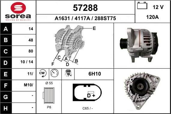 EAI 57288 - Ģenerators autospares.lv