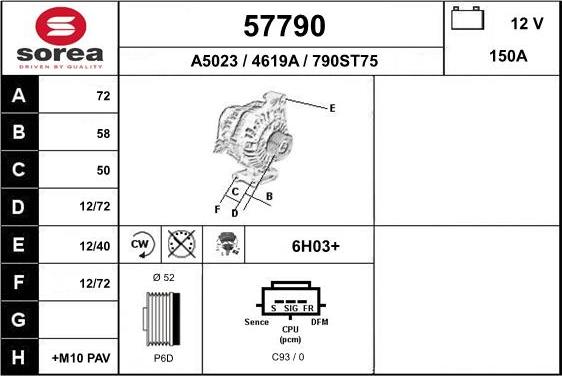 EAI 57790 - Ģenerators autospares.lv