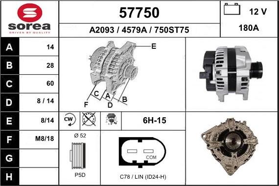 EAI 57750 - Ģenerators www.autospares.lv