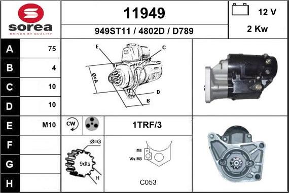 EAI 11949 - Starter www.autospares.lv