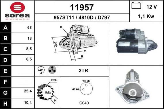 EAI 11957 - Starteris autospares.lv